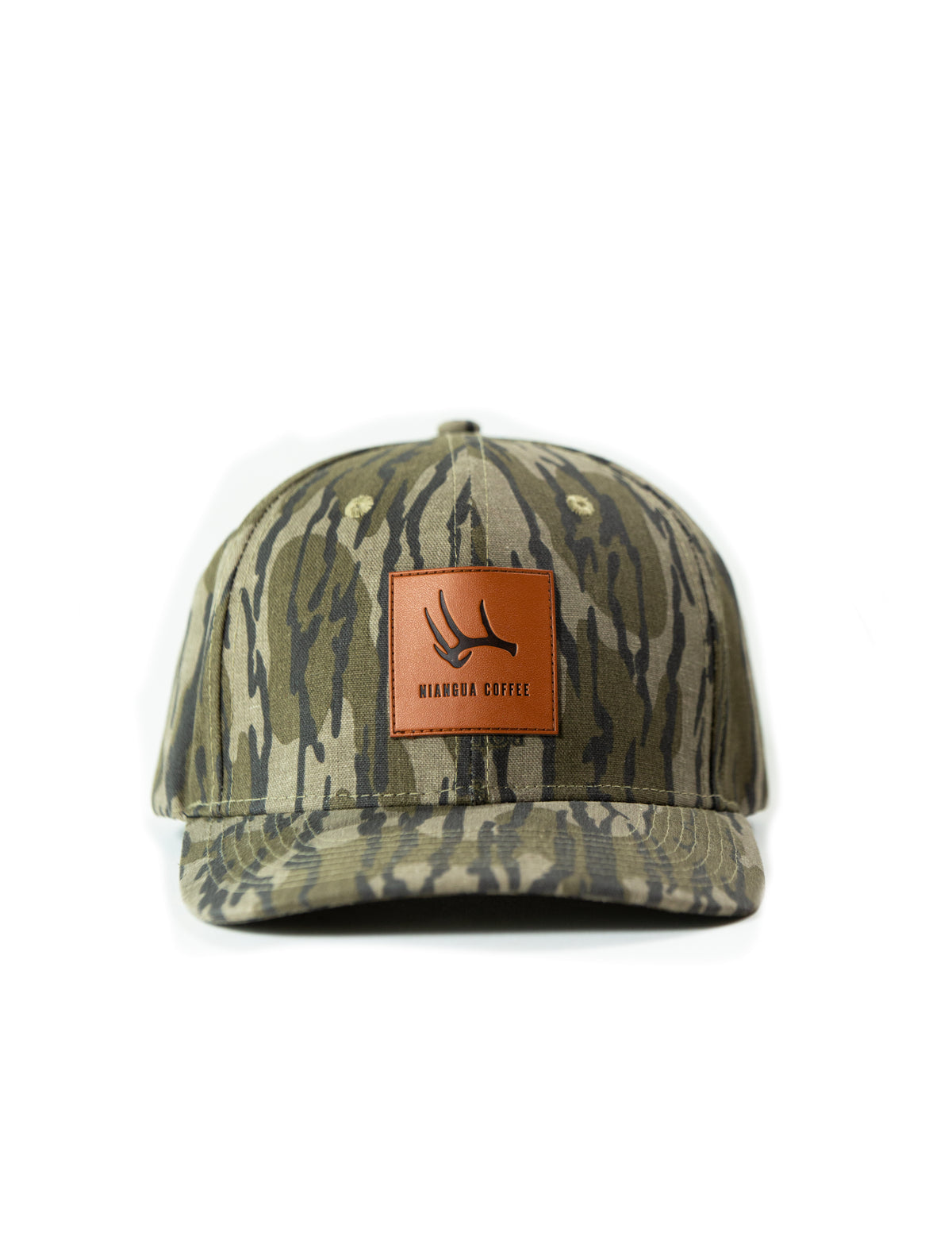 Mossy Oak Treestand Camo Short Bill Hat - Vintage Snapback Warehouse %